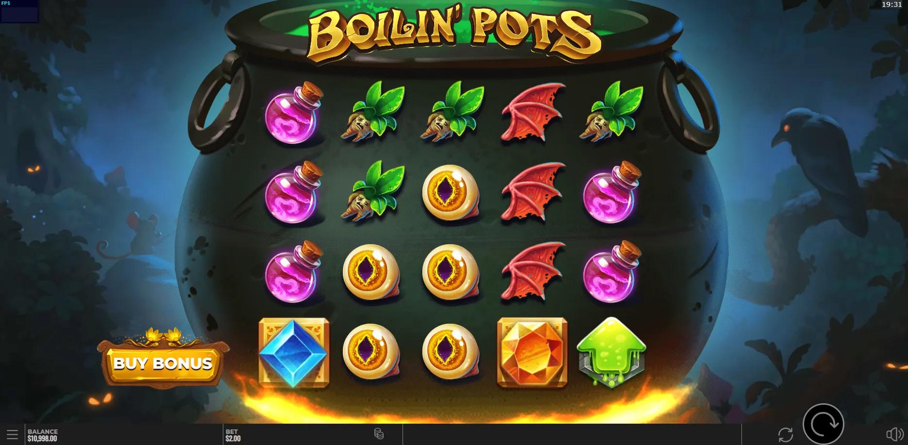 Boilin' Pots slot gameplay screenshot