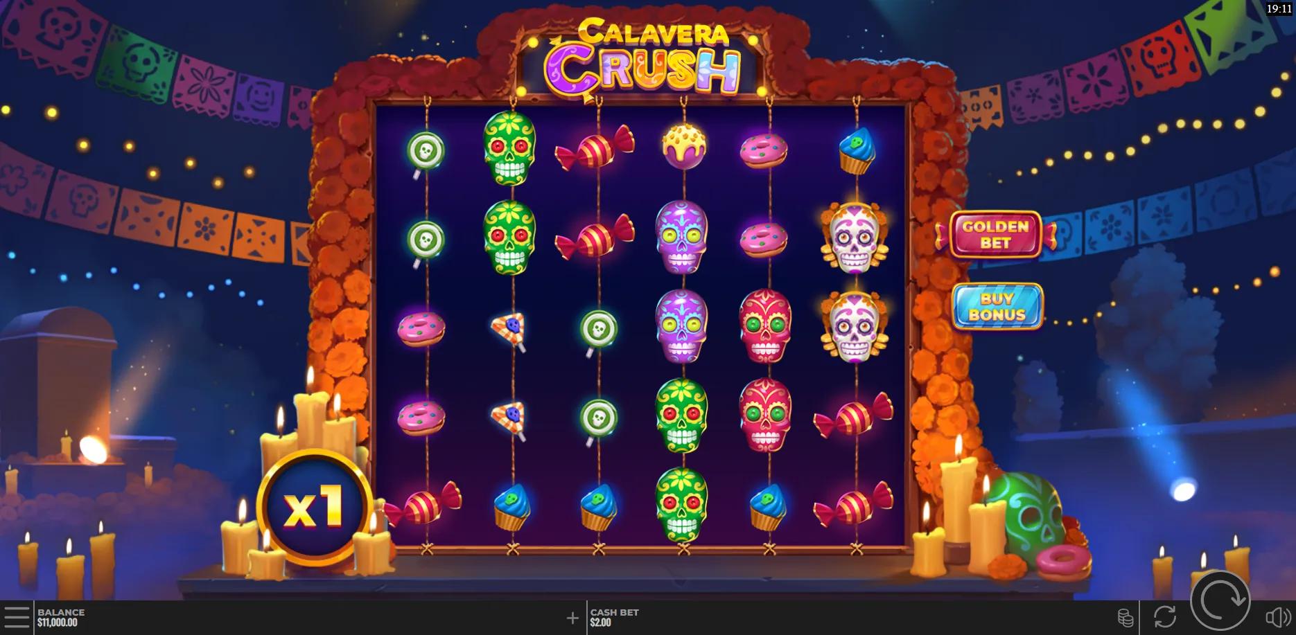 Calavera Crush slot gameplay screenshot