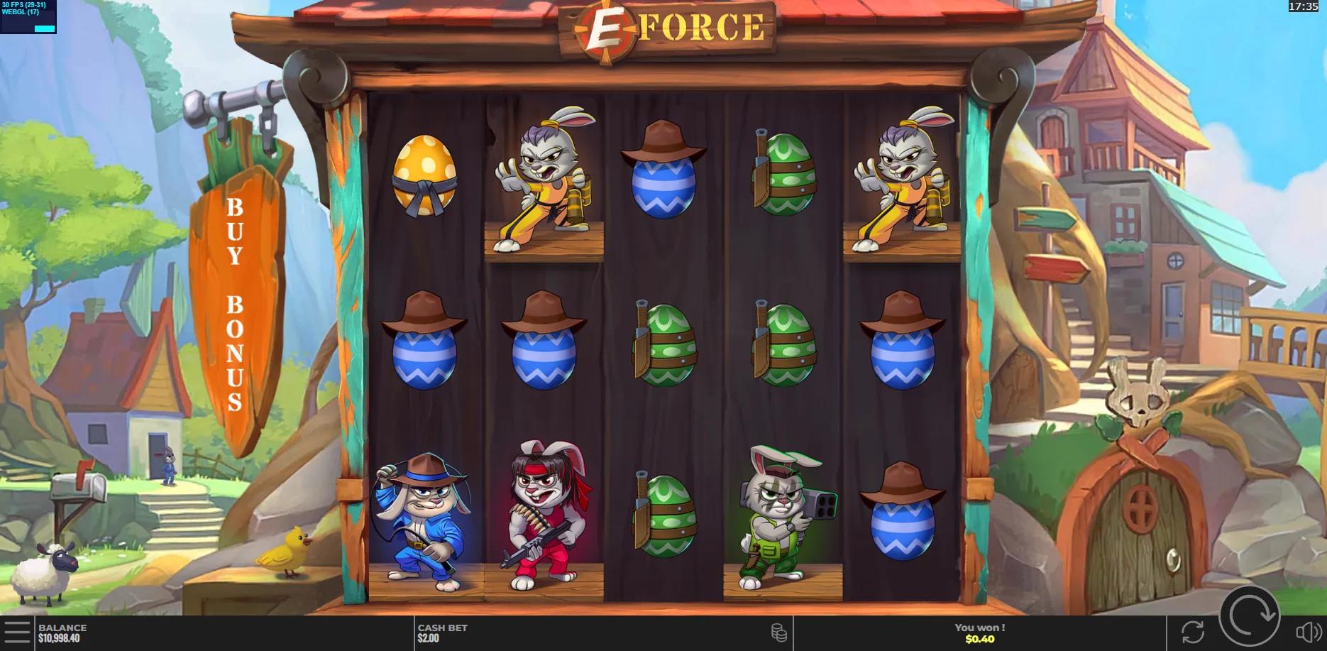 E-Force slot gameplay screenshot