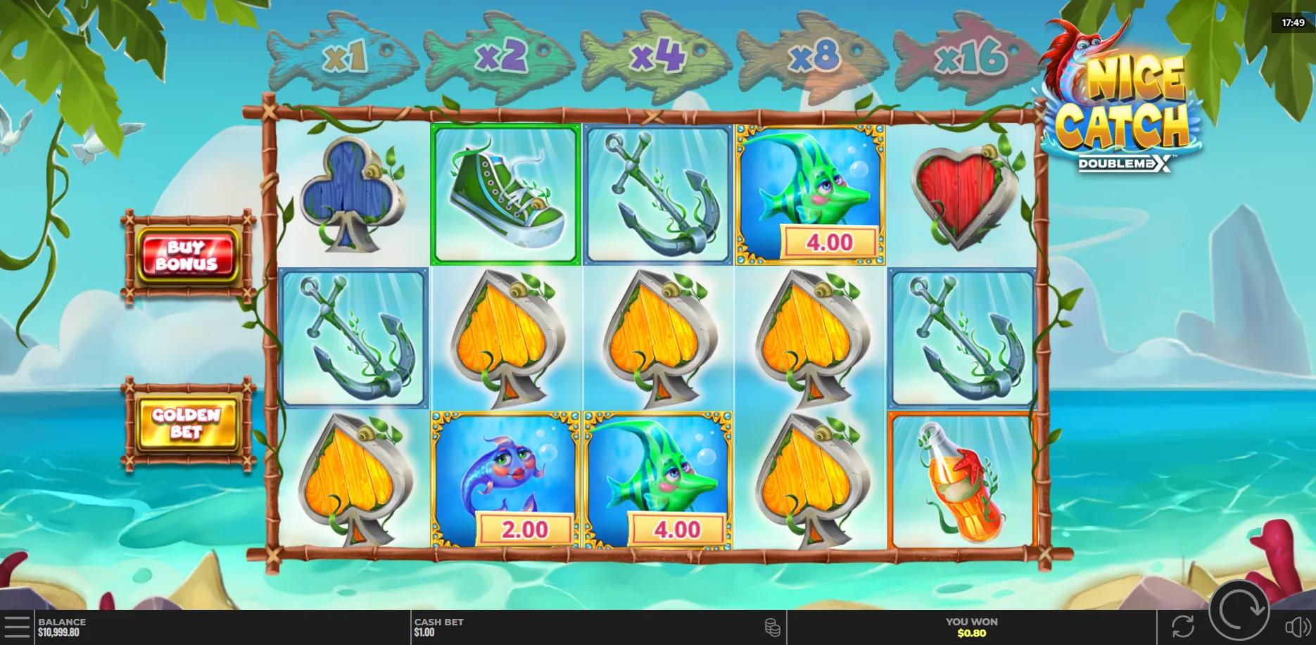 Nice Catch DoubleMax slot gameplay screenshot