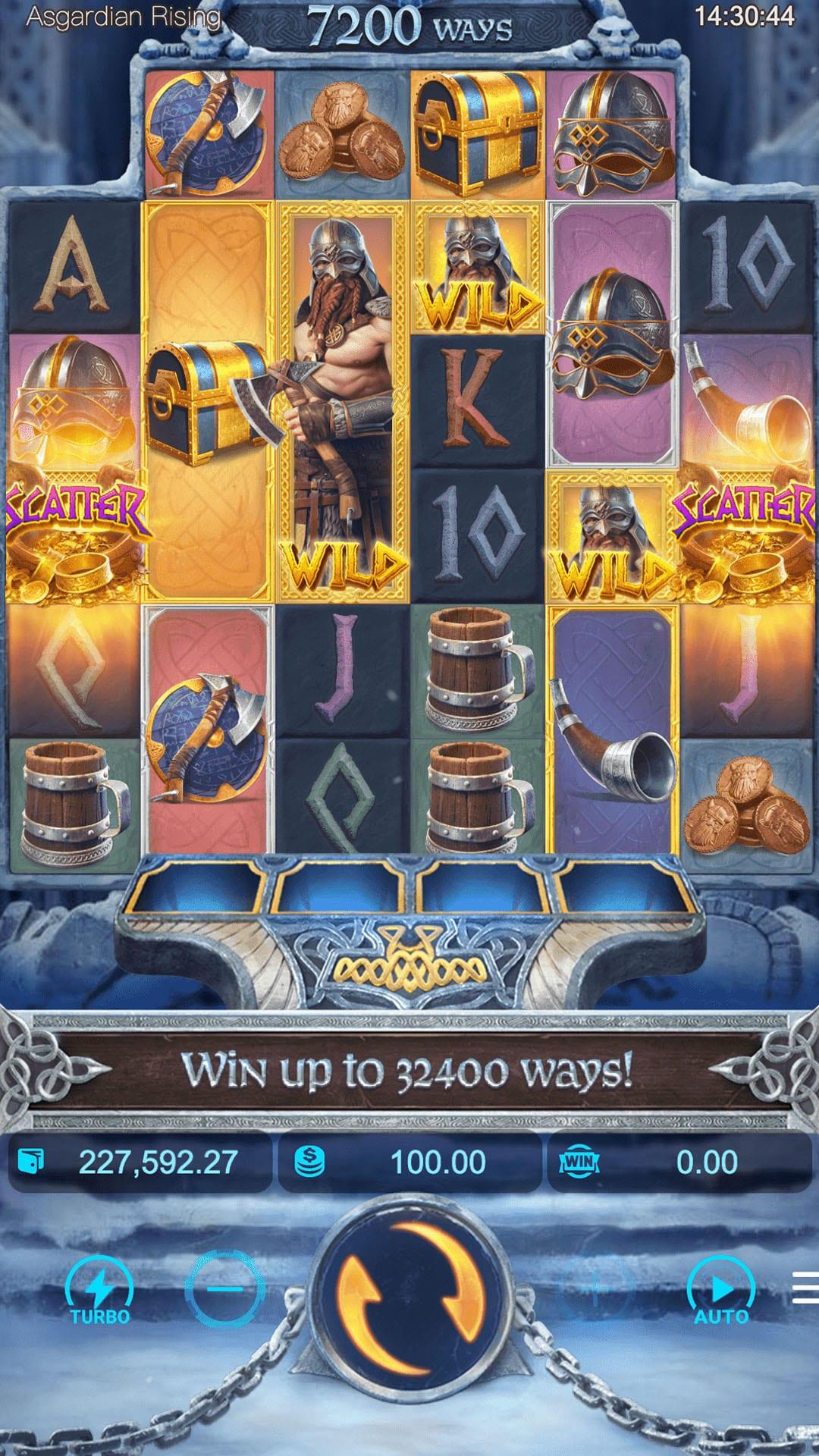 Asgardian Rising slot gameplay screenshot