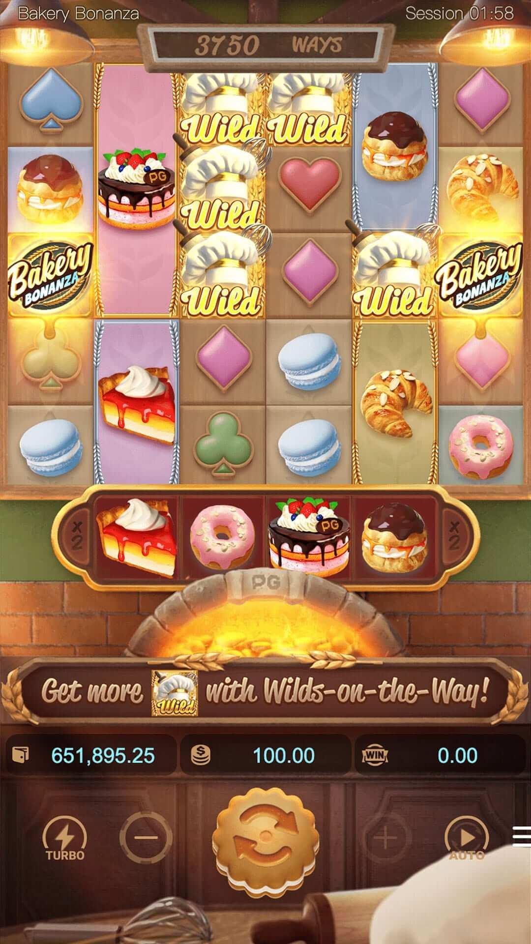 Bakery Bonanza slot gameplay screenshot