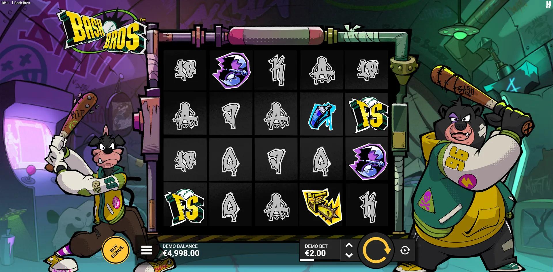 Bash Bros slot gameplay screenshot