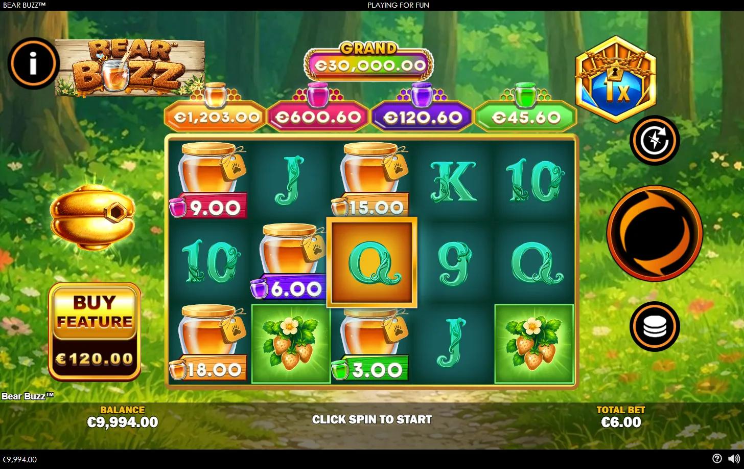 Bear Buzz slot gameplay screenshot