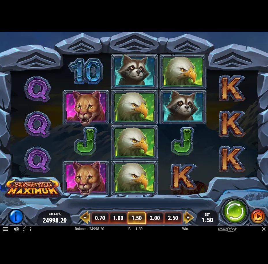 Beasts of Fire Maximum slot by Play'n GO gameplay screenshot