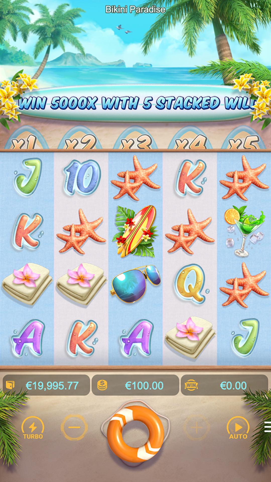 Bikini Paradise slot gameplay screenshot