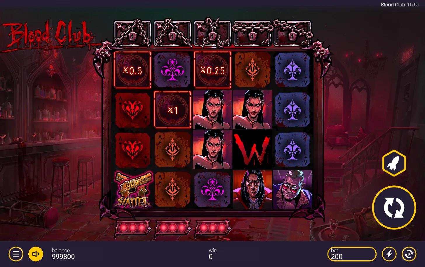 Blood Club slot gameplay screenshot