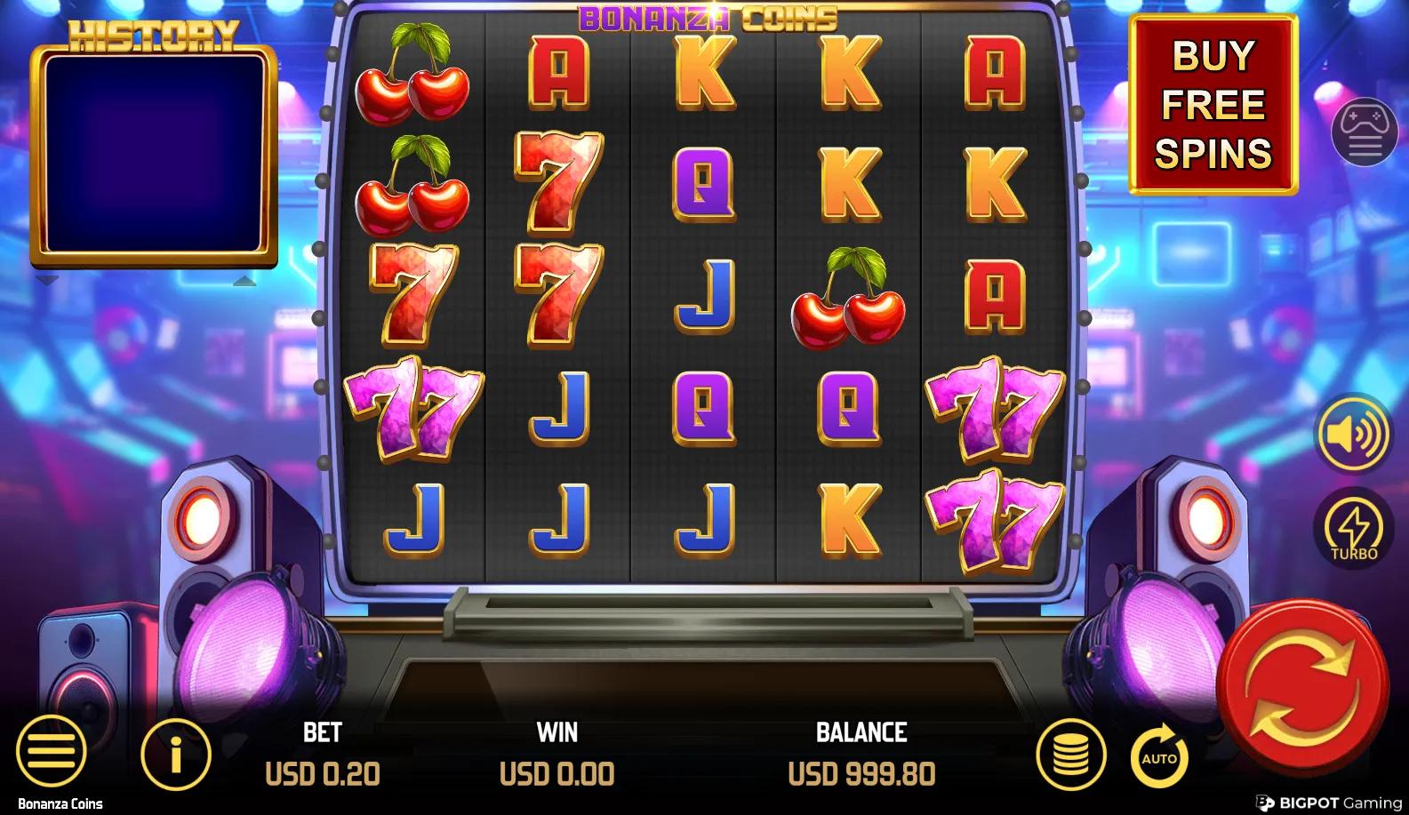 Bonanza Coins slot gameplay screenshot