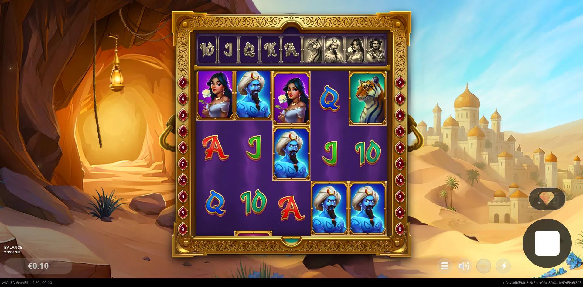 Book of Arabia slot gameplay screenshot