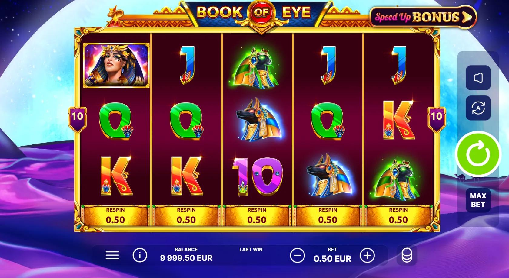 Book of Eye slot gameplay screenshot