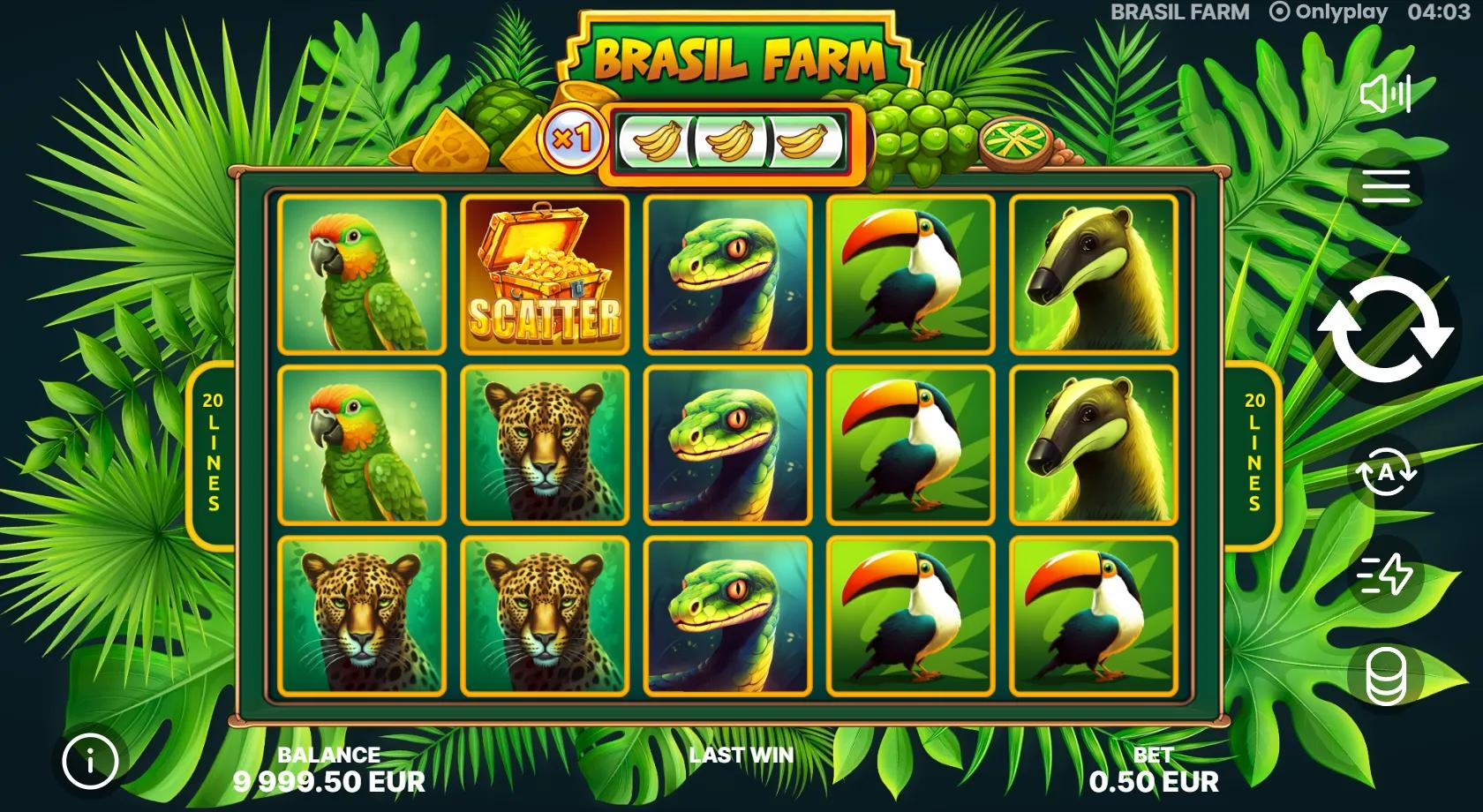 Brazil Farm slot gameplay screenshot