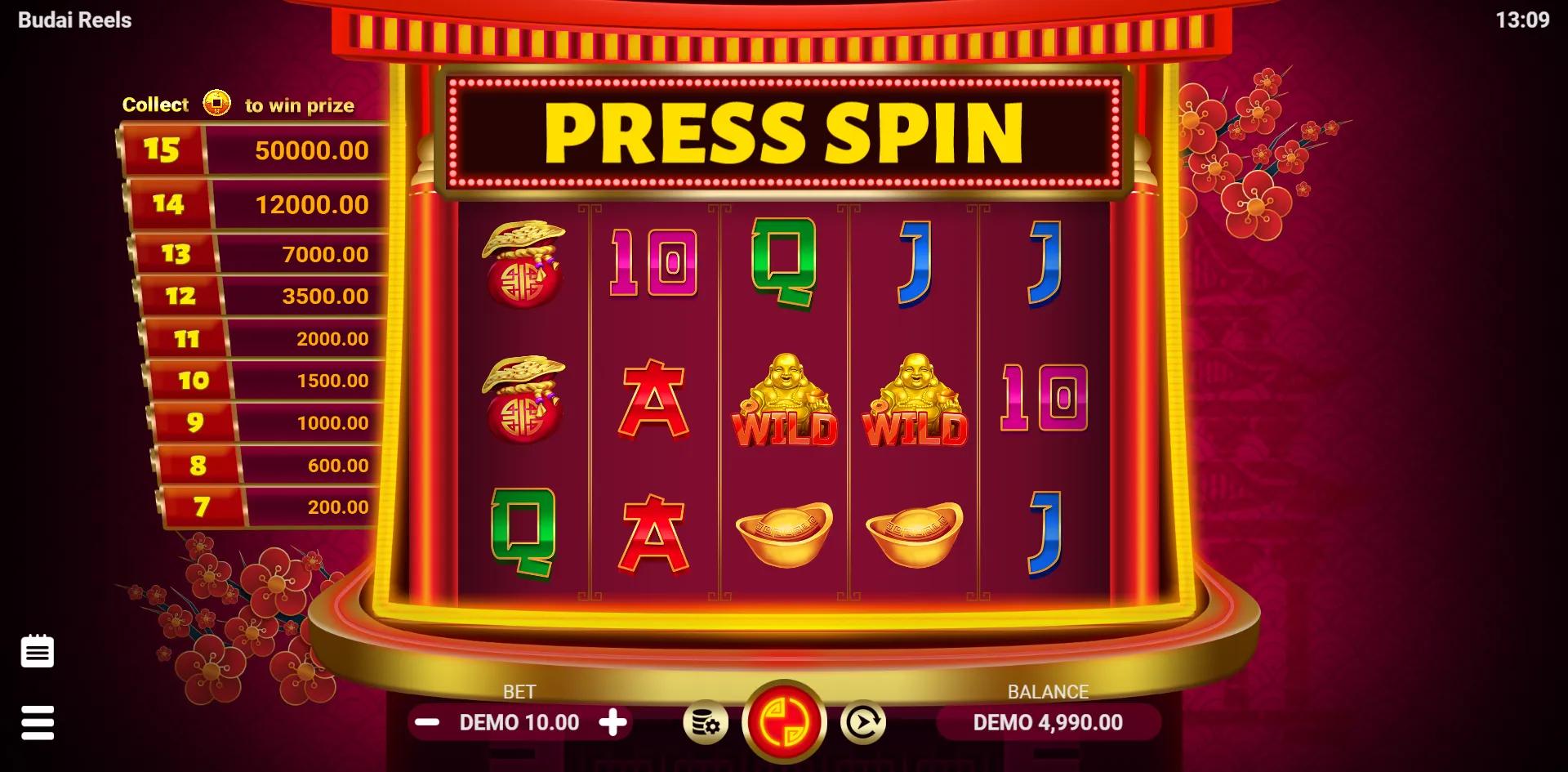 Budai Reels slot gameplay screenshot