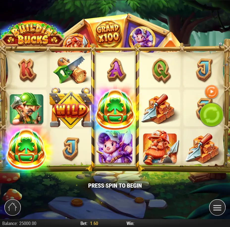 Buildin' Bucks slot by Play'n GO gameplay screenshot