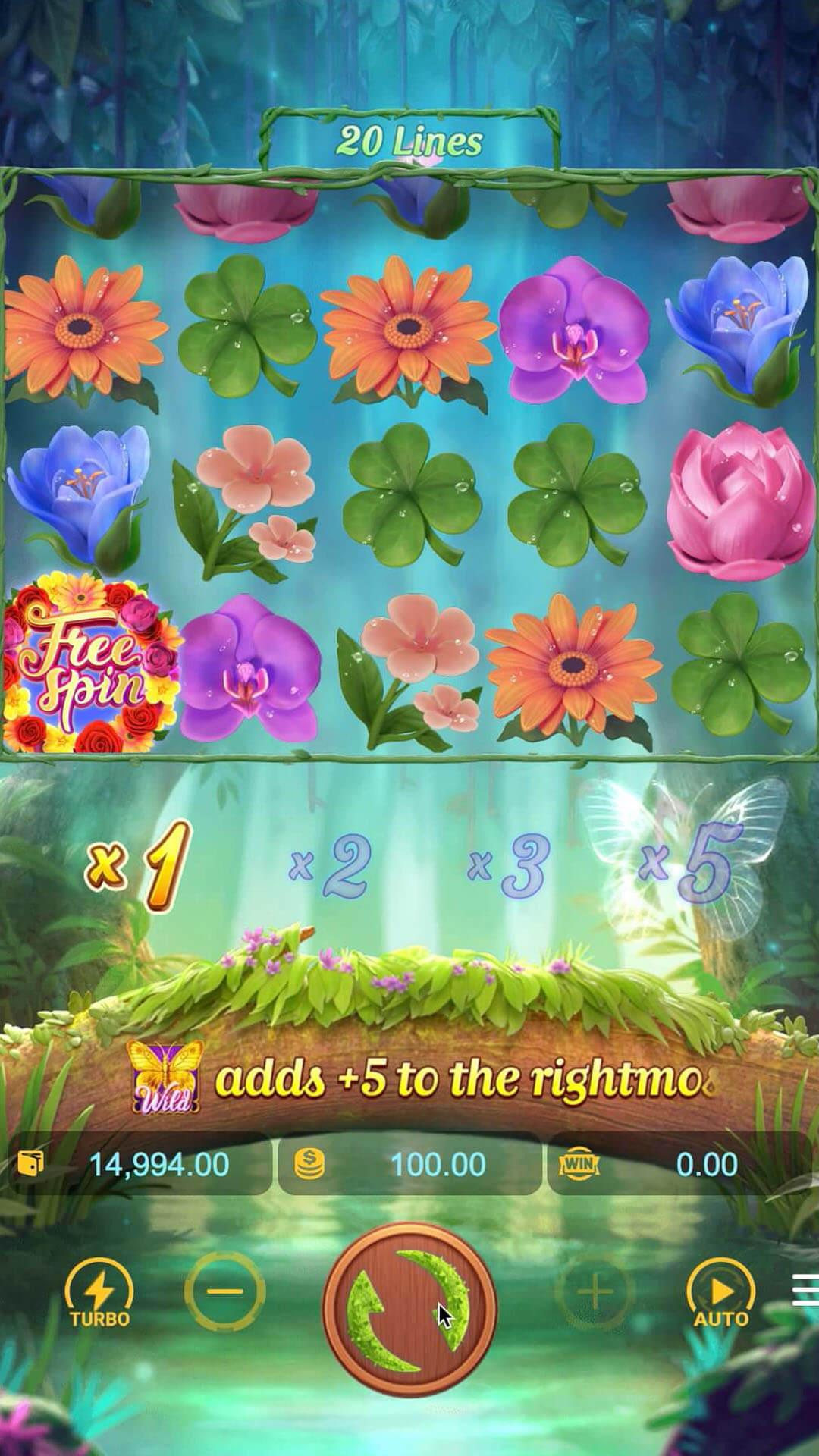 Butterfly Blossom slot gameplay screenshot