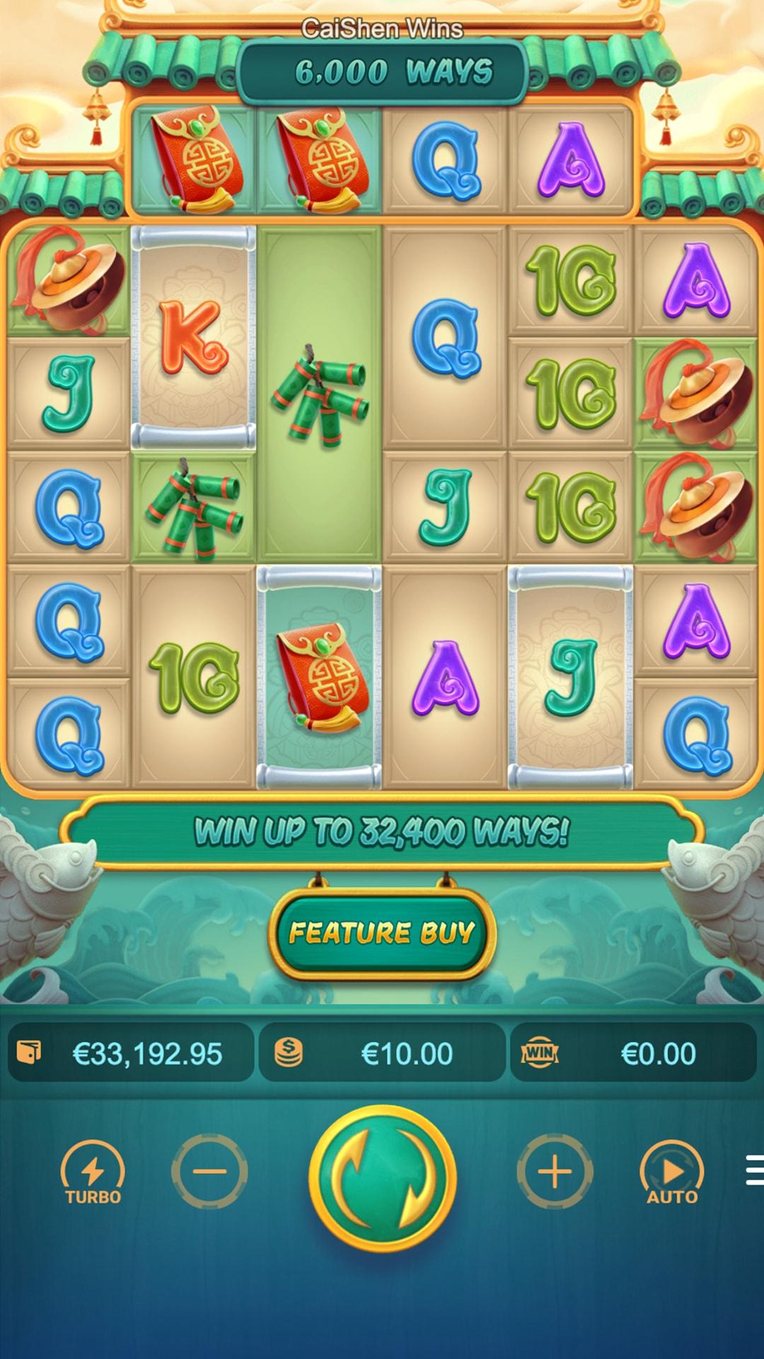Caishen Wins slot gameplay screenshot