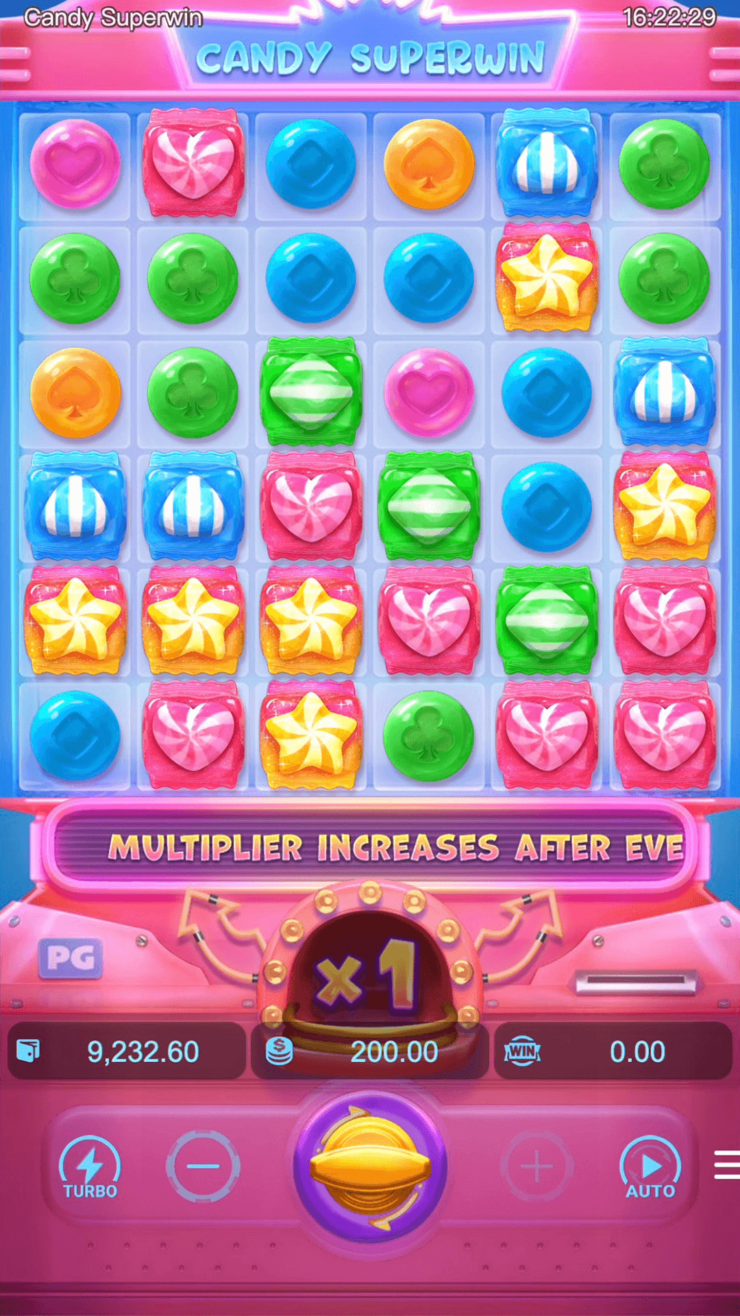 Candy Superwin slot gameplay screenshot