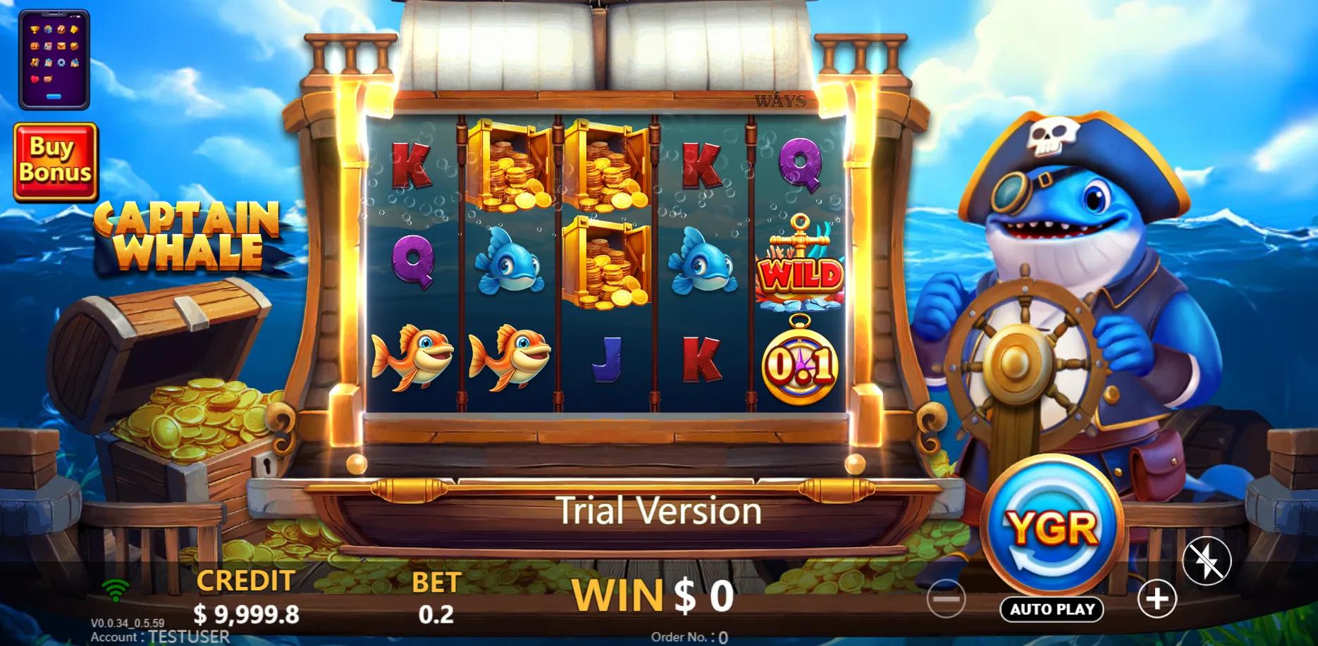 Captain Whale slot gameplay screenshot