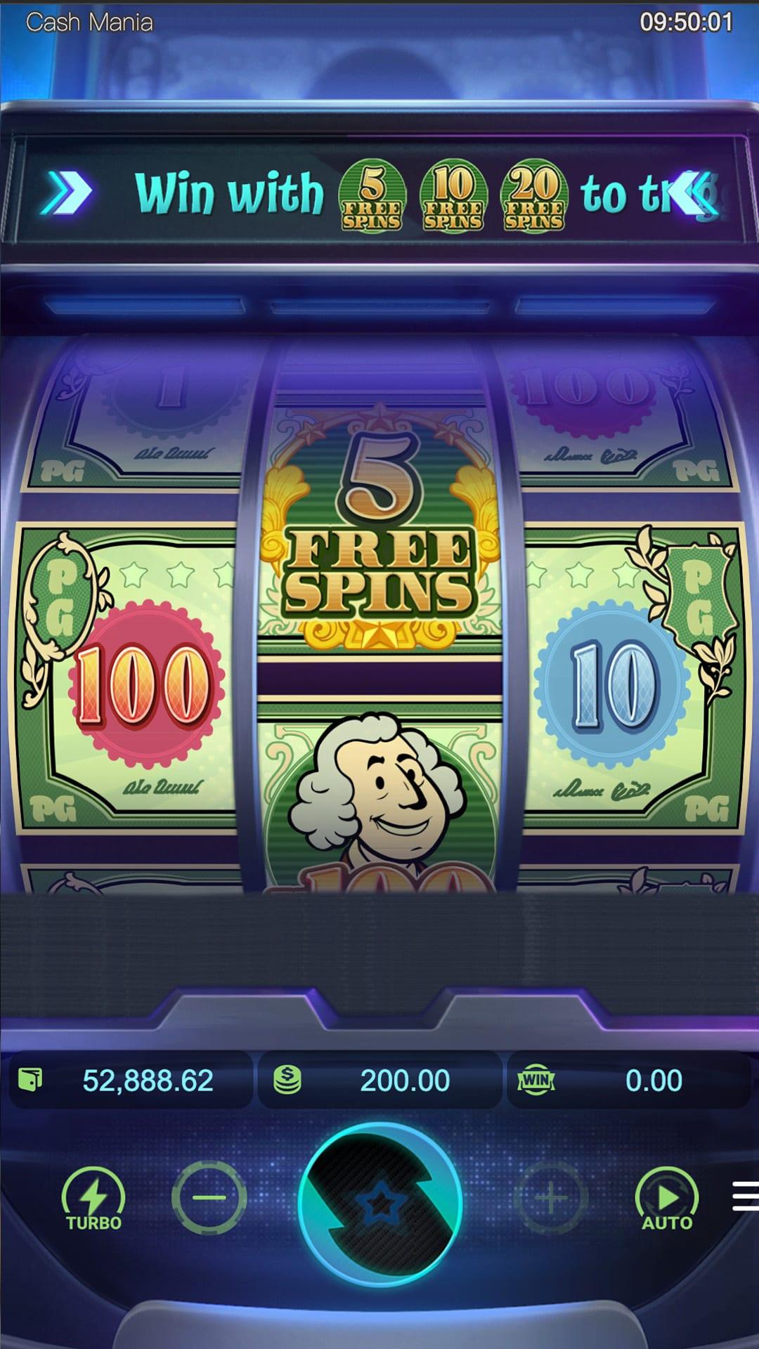 Cash Mania slot gameplay screenshot