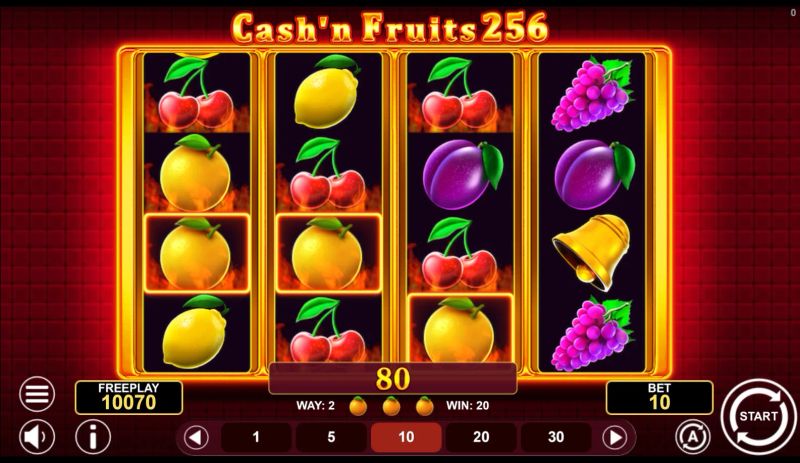 Cash'n Fruits 256 gameplay screenshot