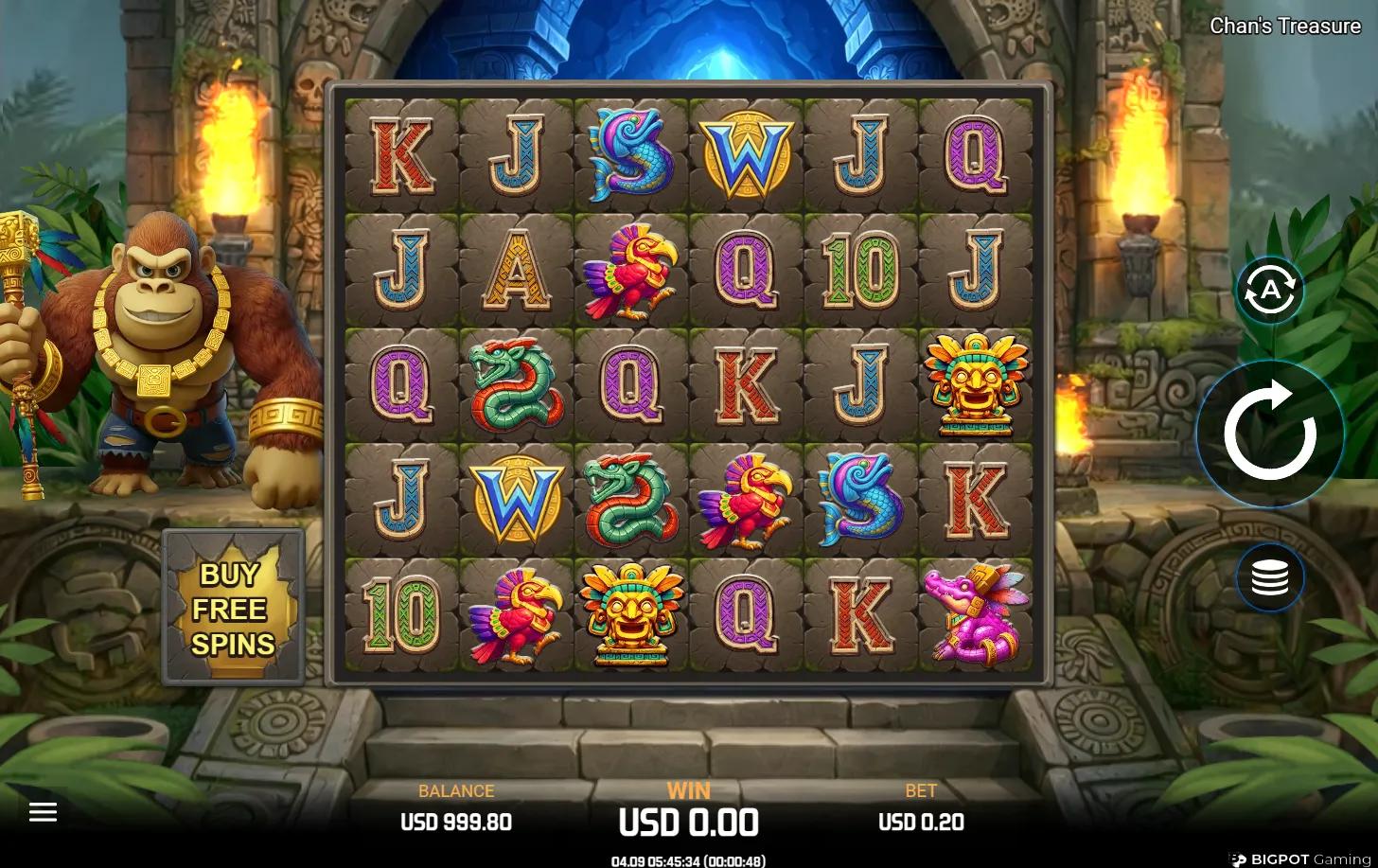 Chan's Treasure slot gameplay screenshot
