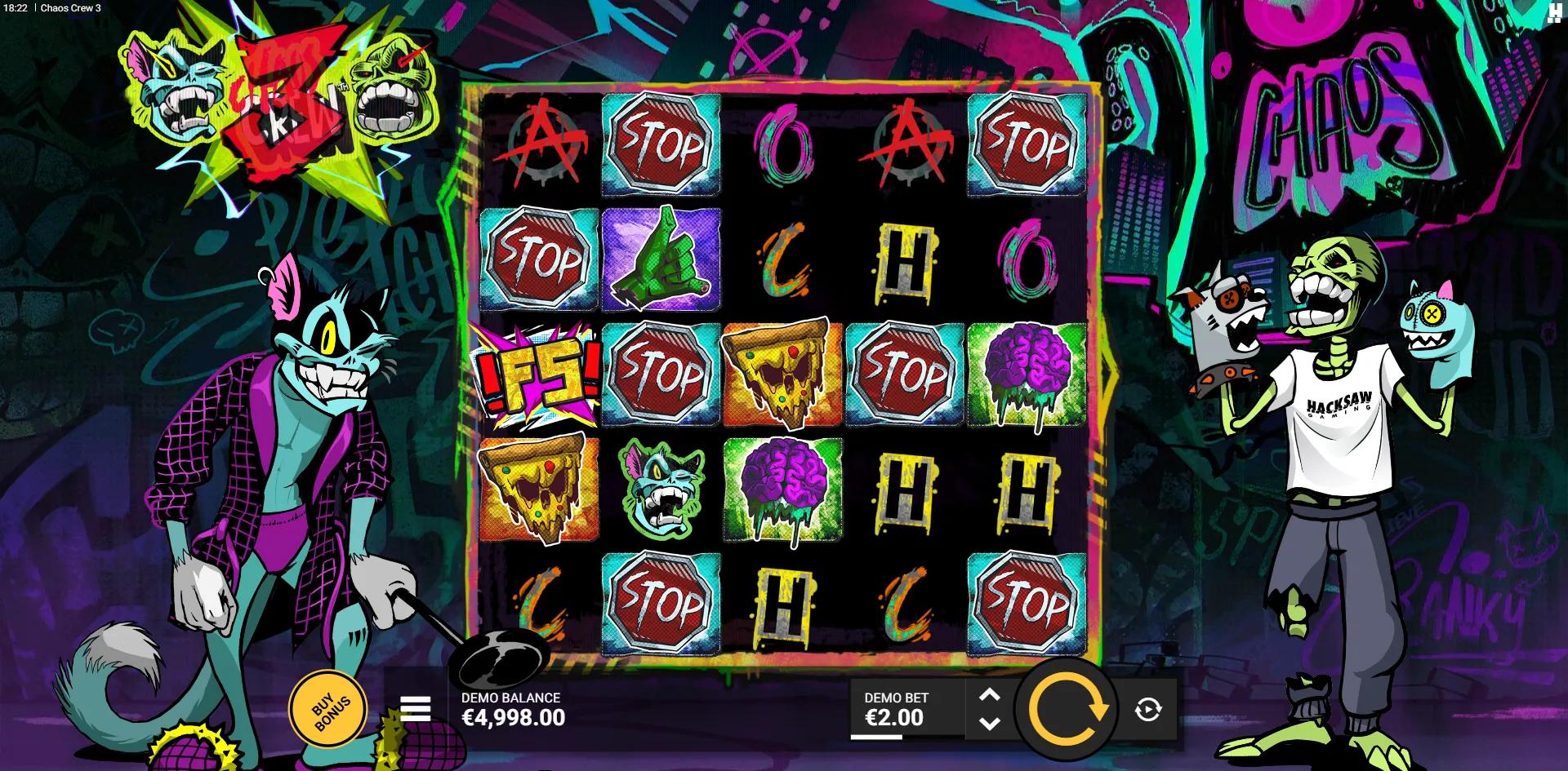 Chaos Crew 3 slot gameplay screenshot