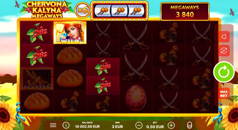 Chervona Kalyna Megaways gameplay screenshot