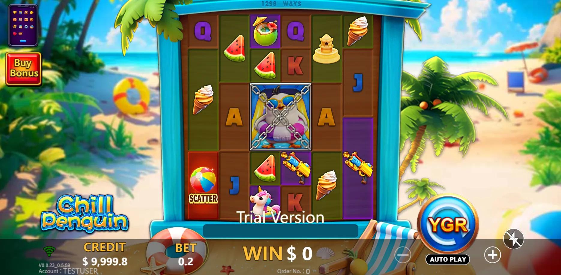 Chill Penguin slot gameplay screenshot