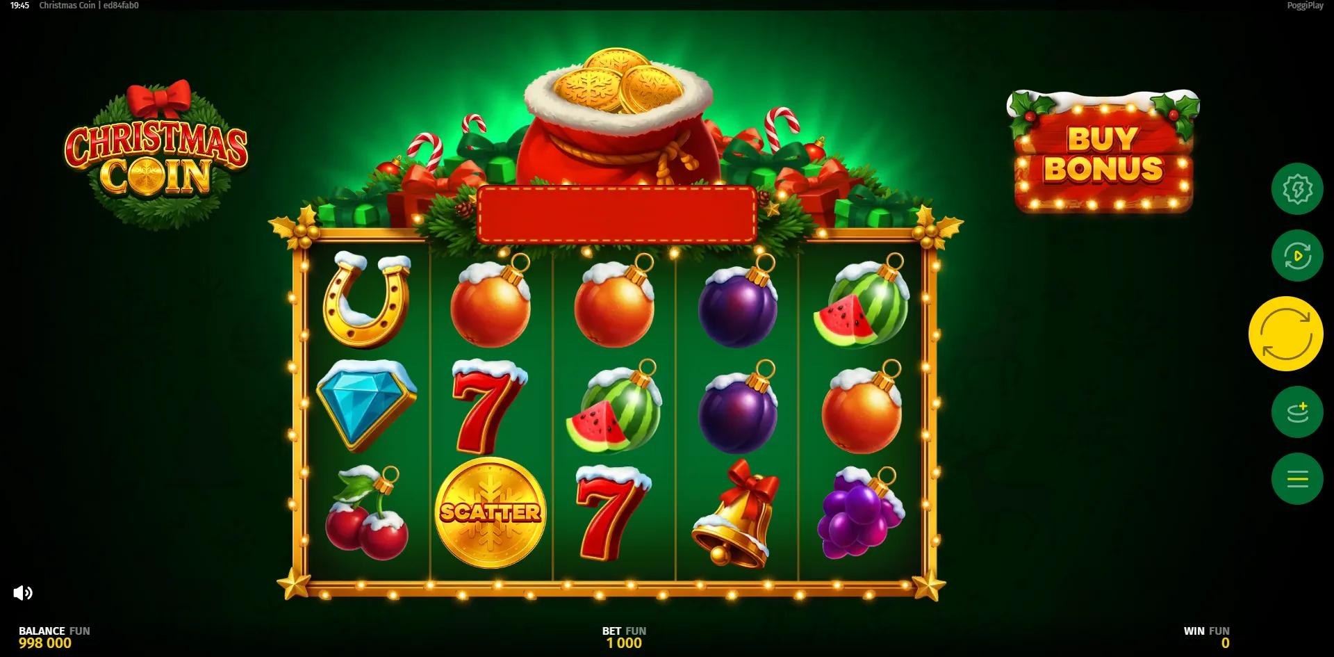 Christmas Coin slot gameplay screenshot