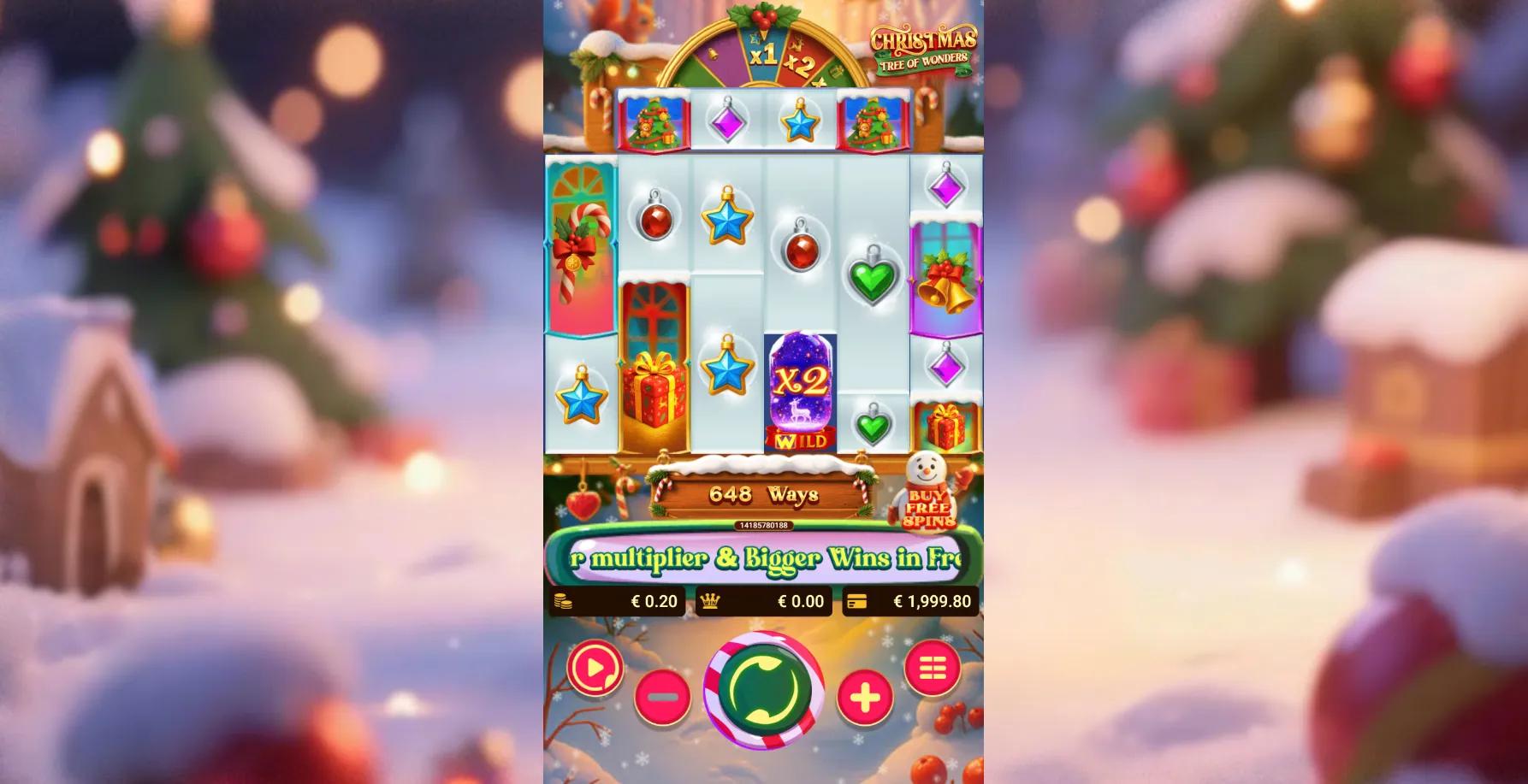 Christmas Tree of Wonders slot gameplay screenshot
