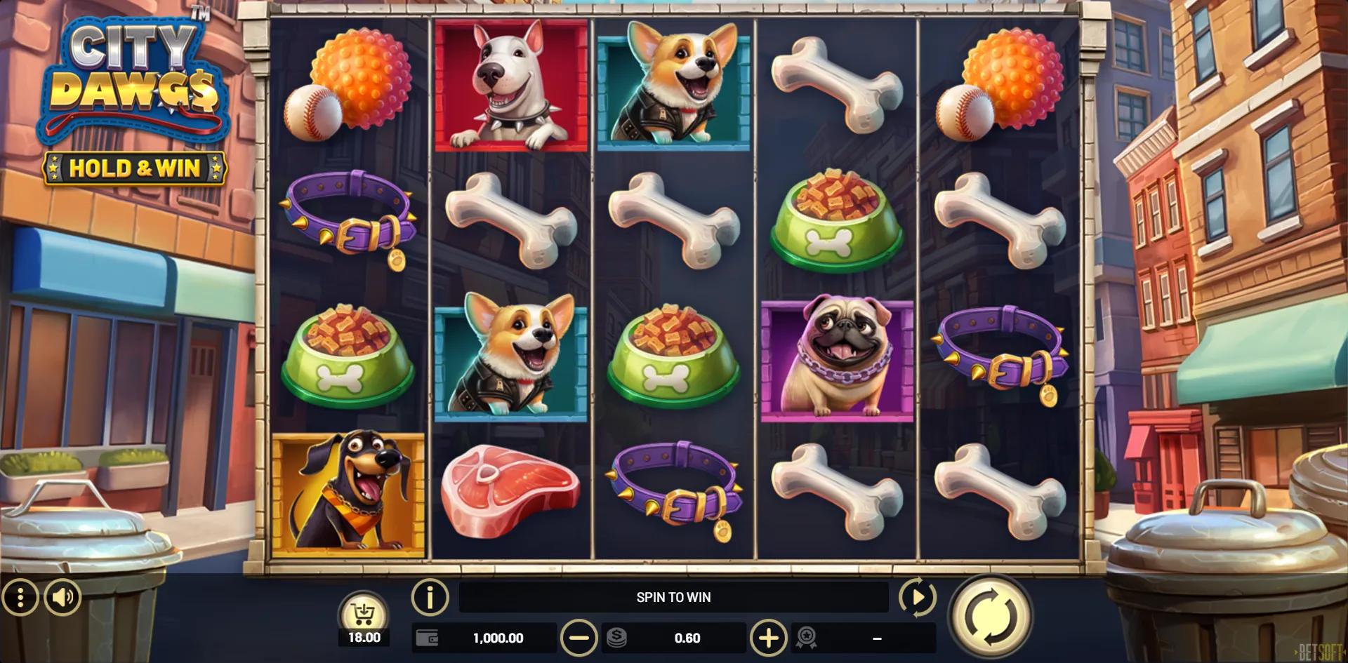 City Dawgs - Hold & Win slot gameplay screenshot