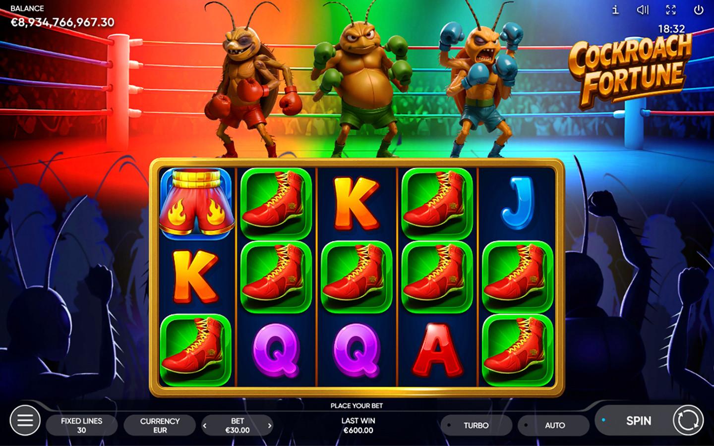 Cockroach Fortune slot gameplay screenshot