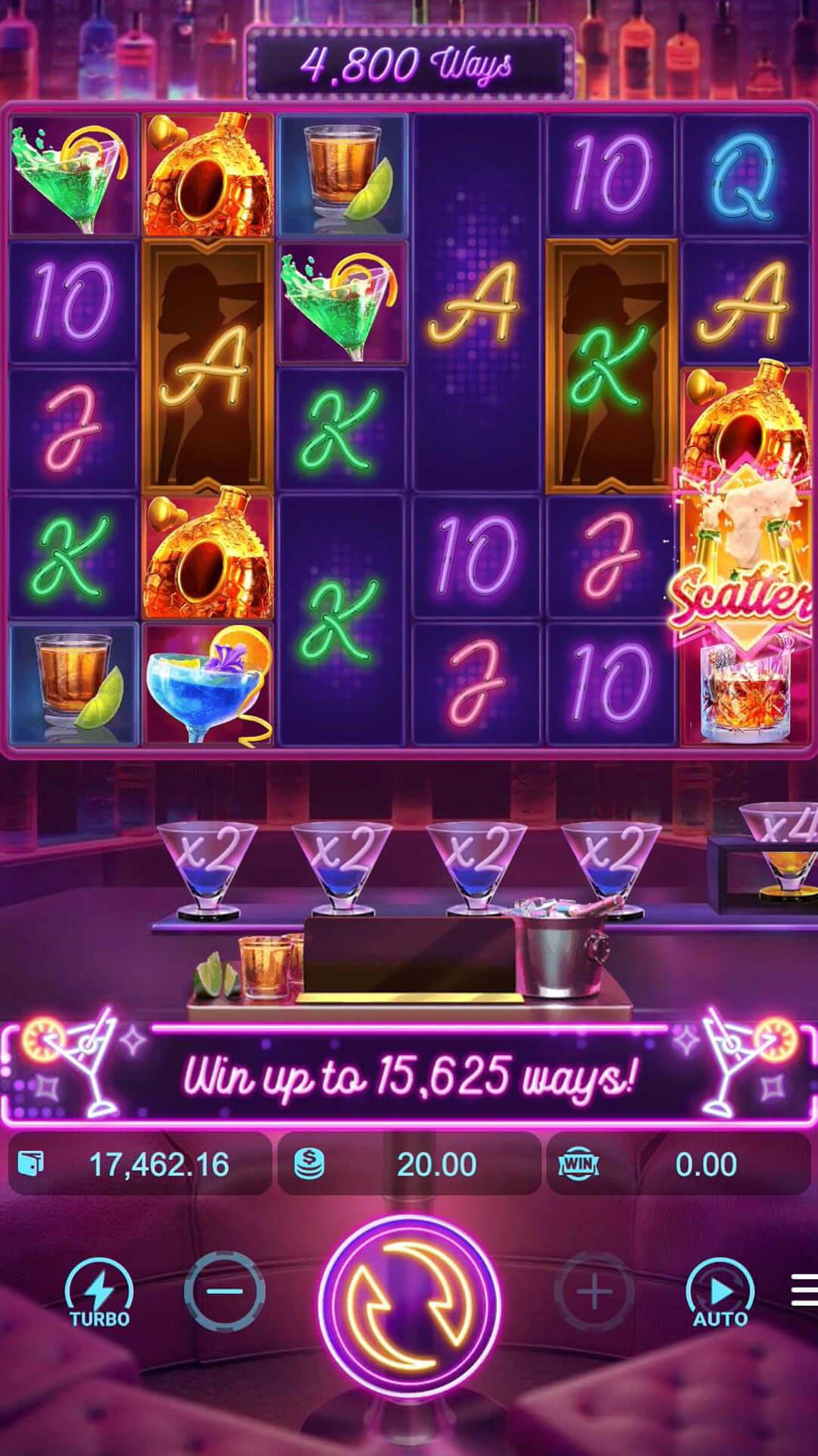 Cocktail Nights slot gameplay screenshot