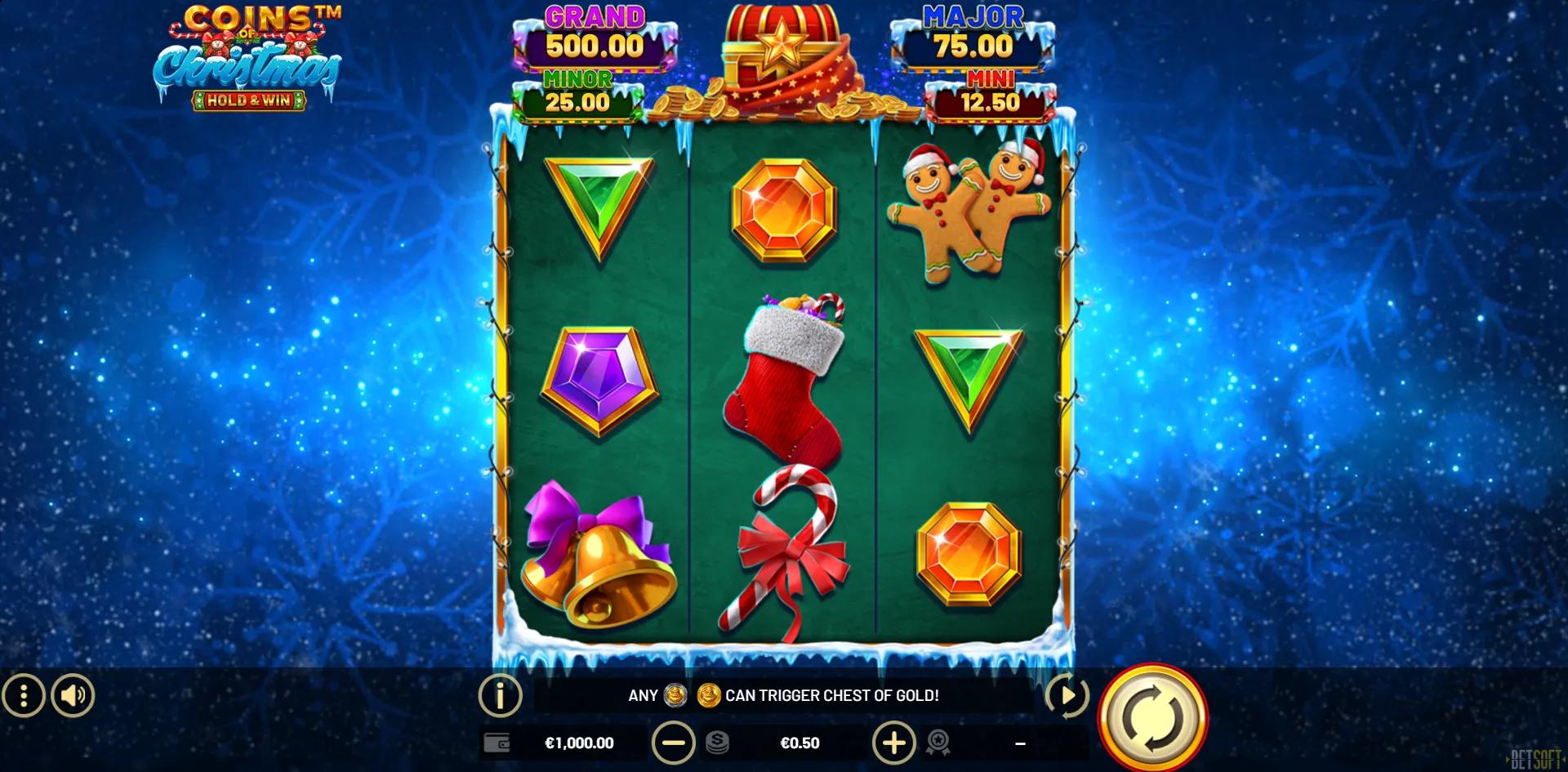 Coins of Christmas slot gameplay screenshot