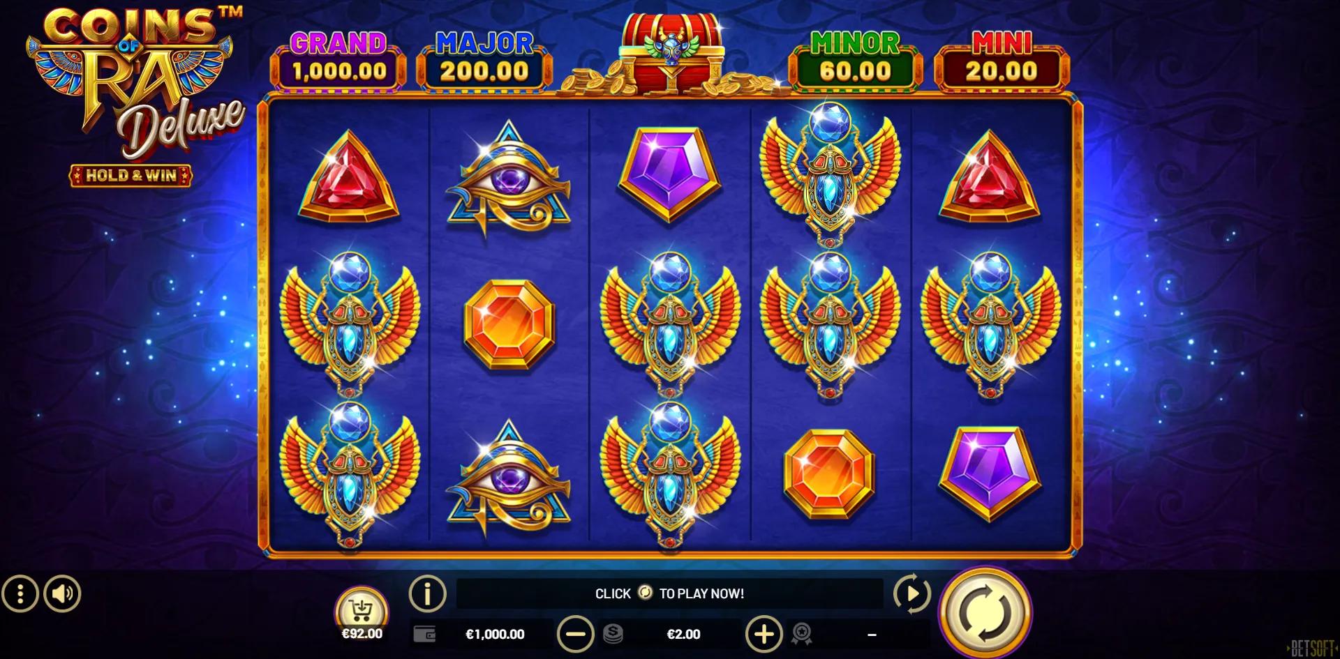 Coins of Ra Deluxe slot gameplay screenshot