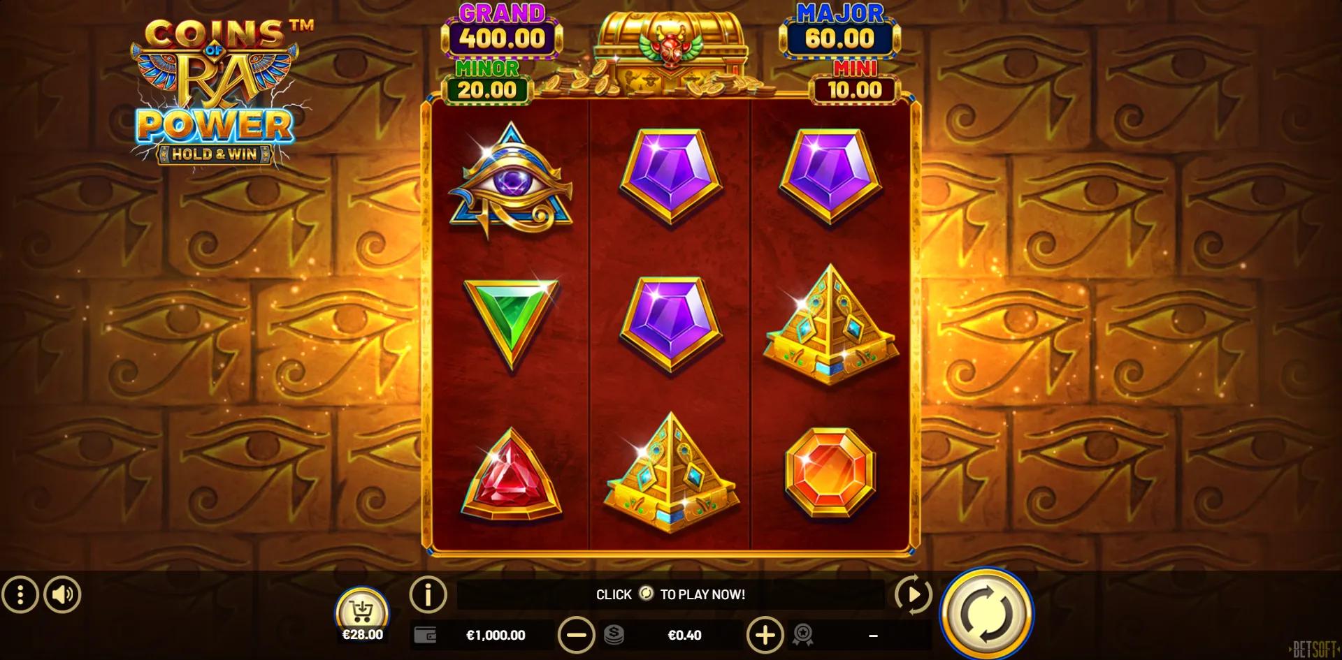 Coins of Ra Power slot gameplay screenshot