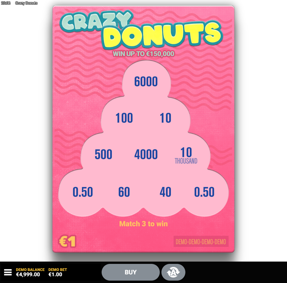Crazy Donuts slot by Hacksaw Gaming gameplay screenshot