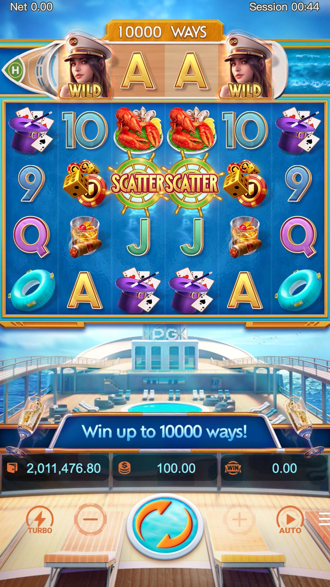 Cruise Royale slot gameplay screenshot