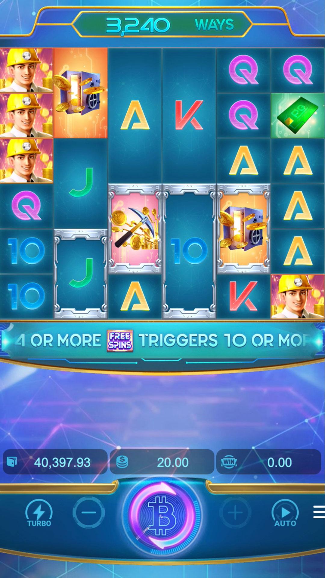 Crypto Gold slot gameplay screenshot