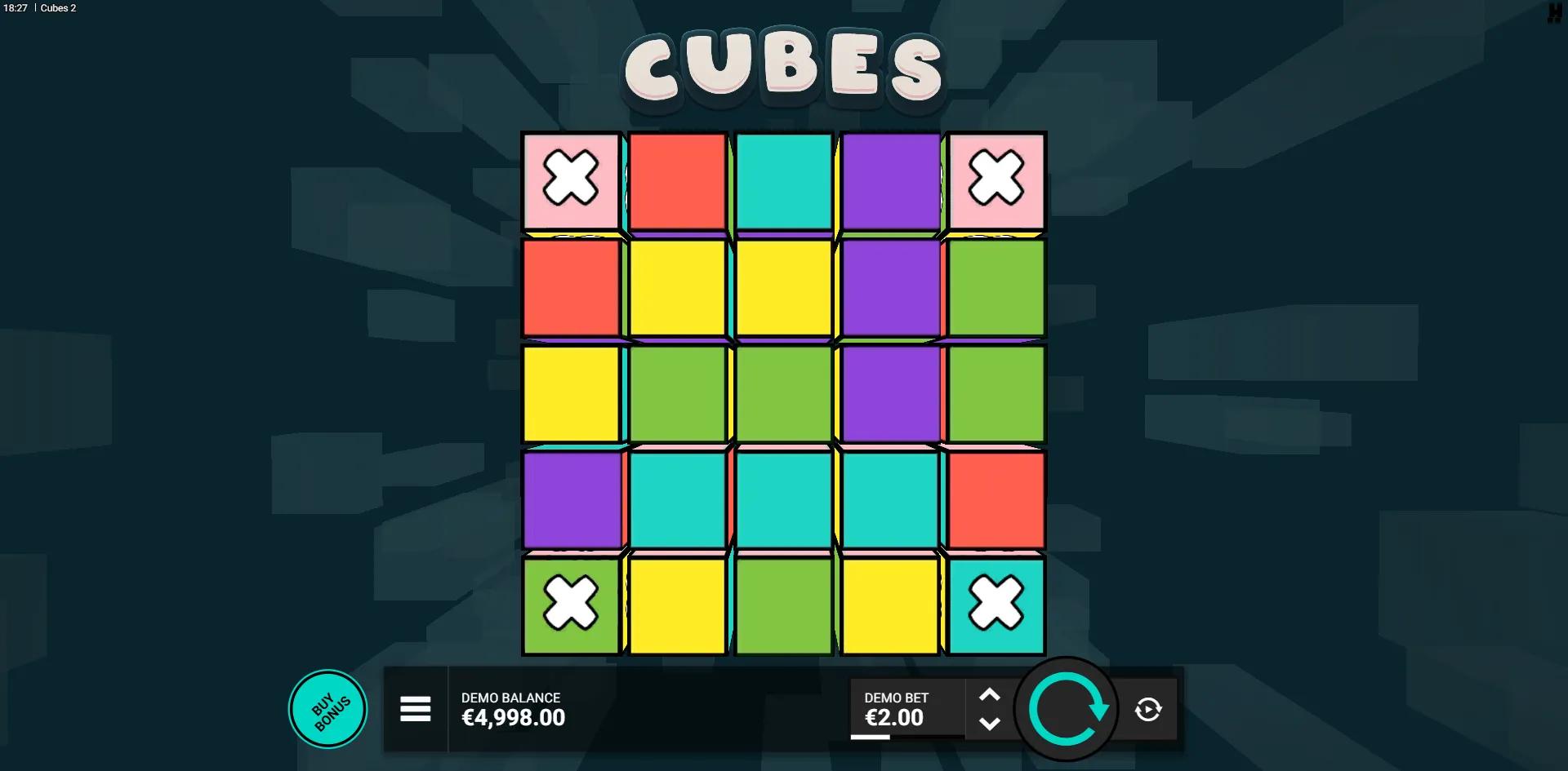 Cubes 2 slot gameplay screenshot