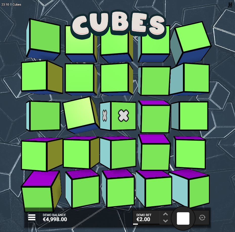 Cubes slot gameplay screenshot