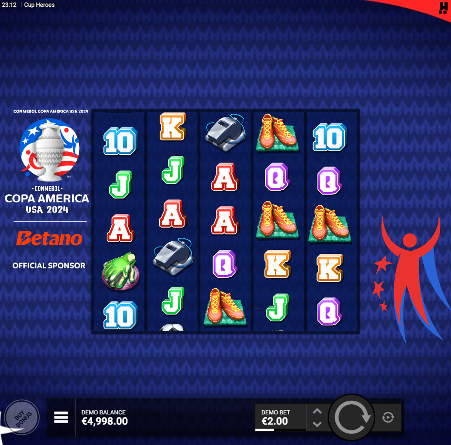 Cup Heroes slot by Hacksaw Gaming gameplay screenshot