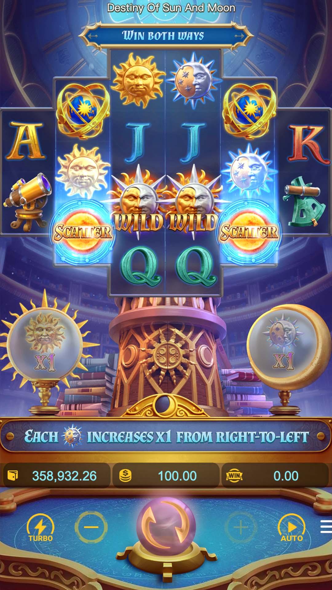 Destiny of Sun & Moon slot gameplay screenshot