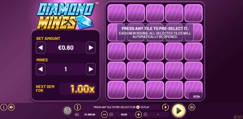 Diamond Mines gameplay screenshot