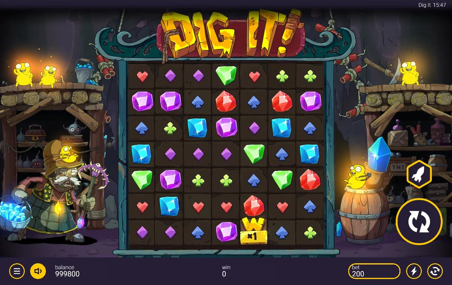 Dig It slot gameplay screenshot