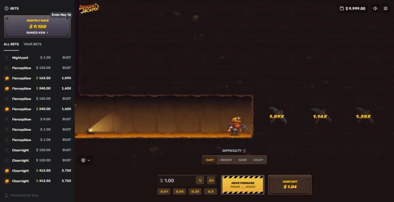 Digger Jackpot gameplay screenshot