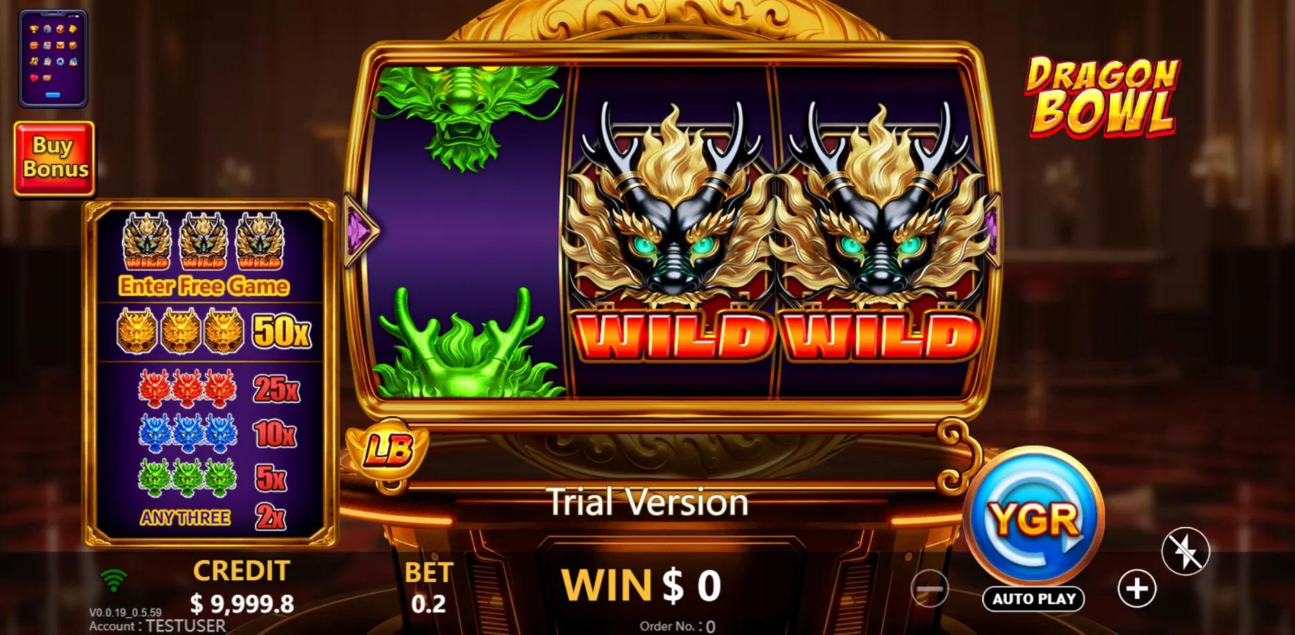 Dragon Bowl slot gameplay screenshot
