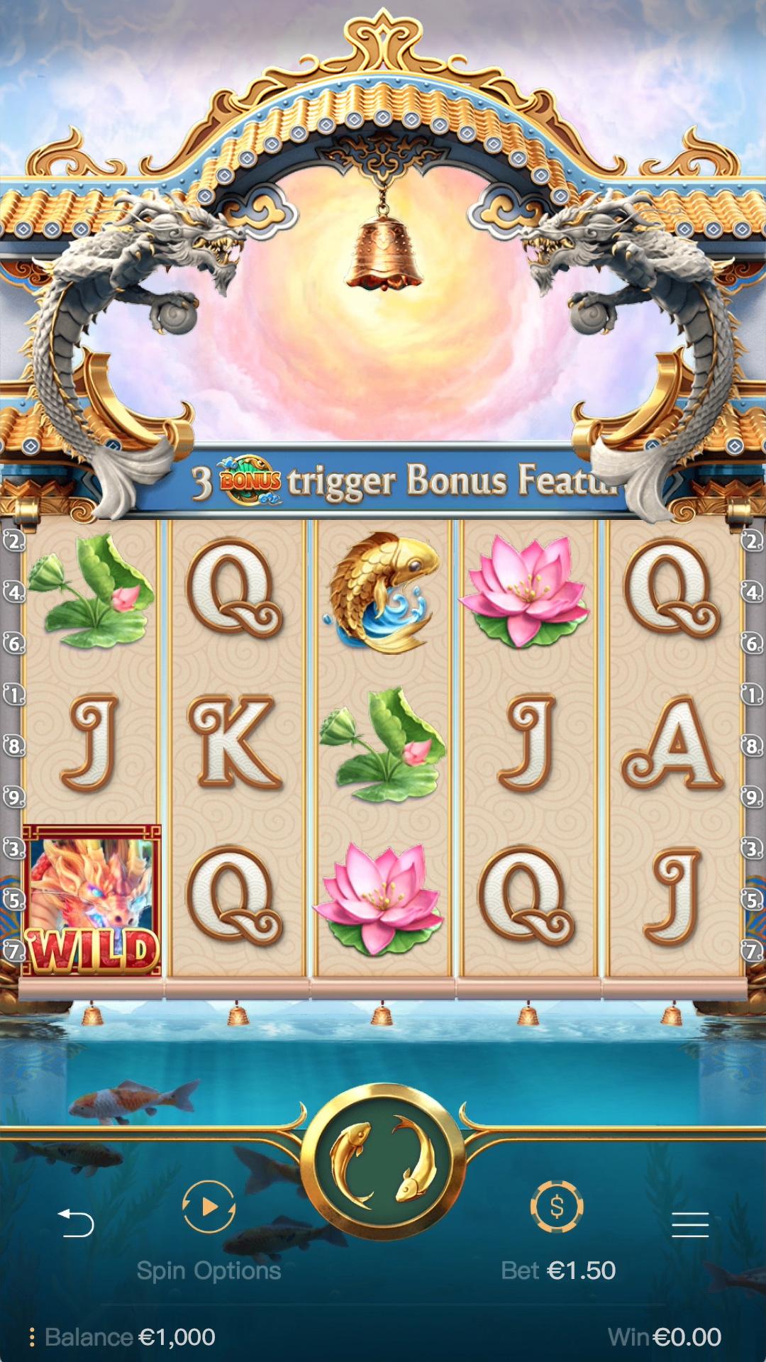 Dragon Legend slot gameplay screenshot