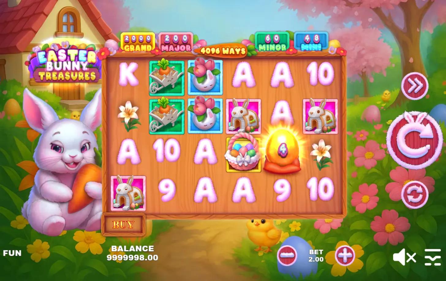 Easter Bunny Treasures slot gameplay screenshot
