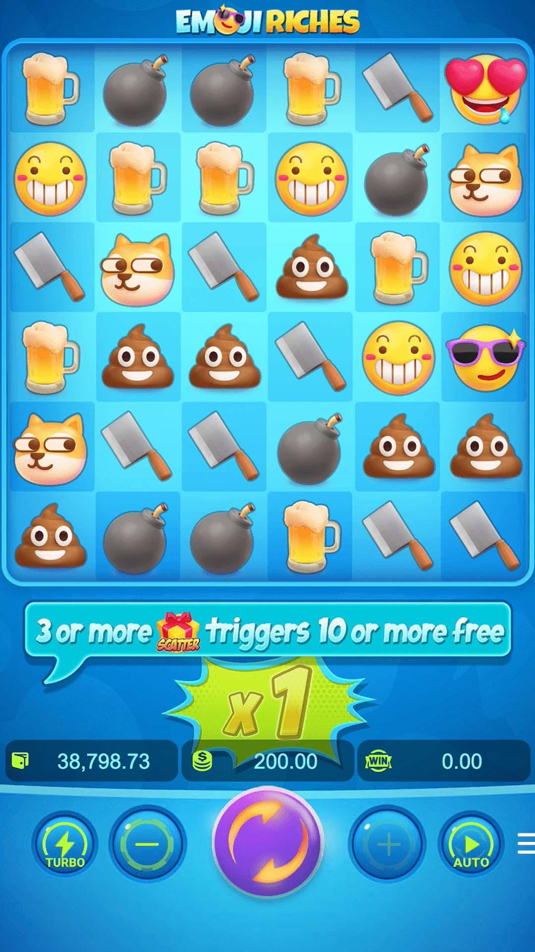 Emoji Riches slot gameplay screenshot