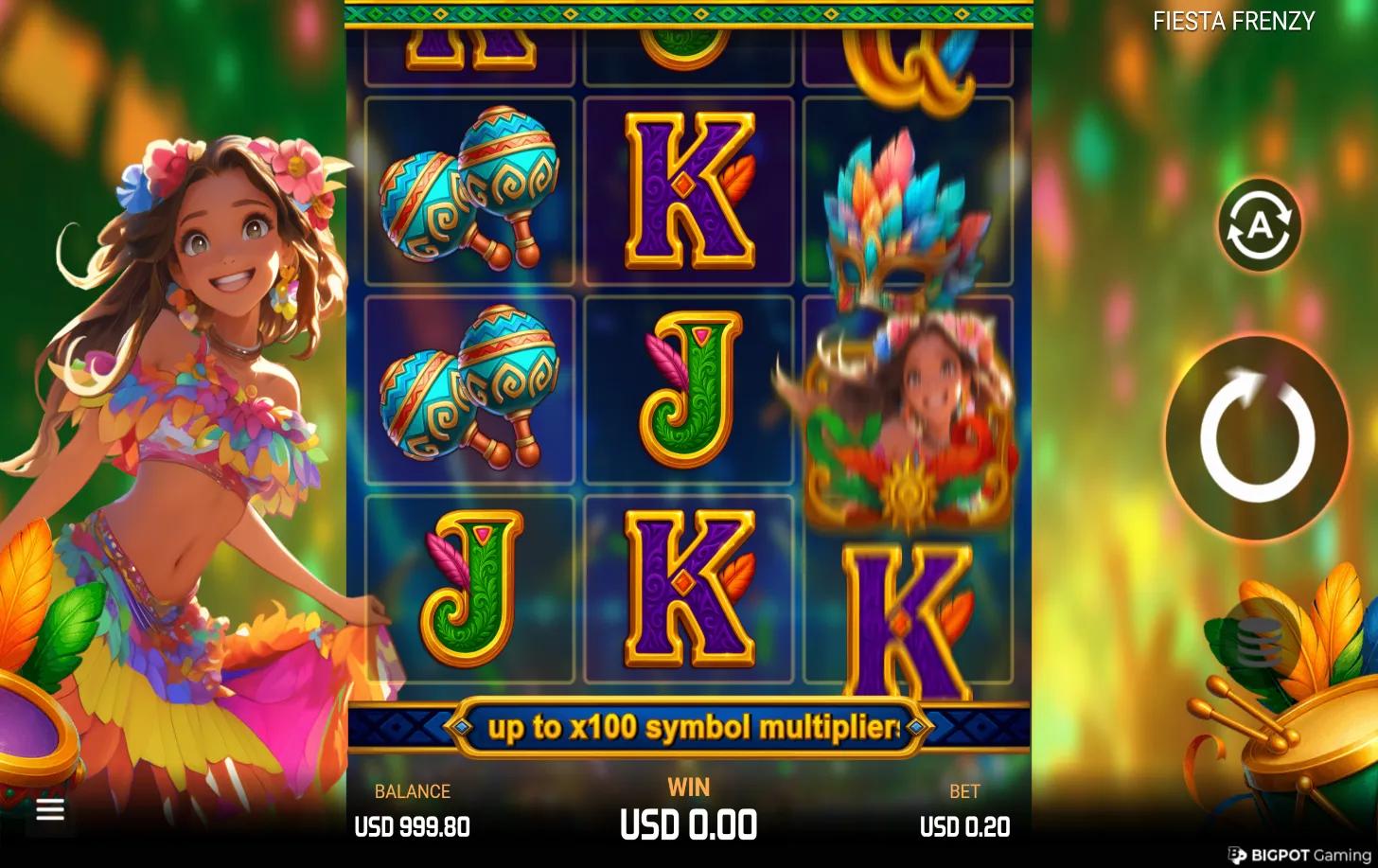 Fiesta Frenzy slot gameplay screenshot